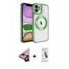 MARSİLYAN™- iPhone 11 Kılıf Nova Işık Özel Seri - Şeffaf Pasifik Cam Ekran Koruyucu + Raze Metal Kamera Lens - SH