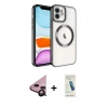 MARSİLYAN™- iPhone 11 Kılıf Nova Işık Özel Seri - Şeffaf Pasifik Cam Ekran Koruyucu + Raze Metal Kamera Lens - SH