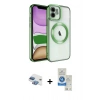 MARSİLYAN™- iPhone 11 Kılıf Nova Işık Özel Seri - Şeffaf Royal Nano Ekran Koruyucu + Pers Alüminyum Kamera Lens - GI