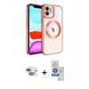 MARSİLYAN™- iPhone 11 Kılıf Nova Işık Özel Seri - Şeffaf Royal Nano Ekran Koruyucu + Pers Alüminyum Kamera Lens - GI