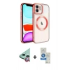 MARSİLYAN™- iPhone 11 Kılıf Nova Işık Özel Seri - Şeffaf Royal Nano Ekran Koruyucu + Raze Metal Kamera Lens - KI