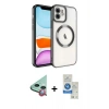 MARSİLYAN™- iPhone 11 Kılıf Nova Işık Özel Seri - Şeffaf Royal Nano Ekran Koruyucu + Raze Metal Kamera Lens - KI