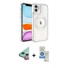 MARSİLYAN™- iPhone 11 Kılıf Nova Işık Özel Seri - Şeffaf Royal Nano Ekran Koruyucu + Raze Metal Kamera Lens - KI