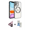 MARSİLYAN™- iPhone 11 Kılıf Nova Işık Özel Seri - Şeffaf Royal Nano Ekran Koruyucu + Raze Metal Kamera Lens - SH