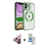 MARSİLYAN™- iPhone 11 Kılıf Nova Işık Özel Seri - Şeffaf Royal Nano Ekran Koruyucu + Raze Metal Kamera Lens - SH