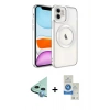 MARSİLYAN™- iPhone 11 Kılıf Nova Işık Özel Seri - Şeffaf Royal Nano Ekran Koruyucu + Raze Metal Kamera Lens - MI