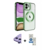 MARSİLYAN™- iPhone 11 Kılıf Nova Işık Özel Seri - Şeffaf Royal Nano Ekran Koruyucu + Raze Metal Kamera Lens - MR