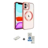 MARSİLYAN™- iPhone 11 Kılıf Nova Işık Özel Seri - Şeffaf Royal Nano Ekran Koruyucu + Renkli Kamera Lens Koruma Cam - TU