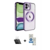 MARSİLYAN™- iPhone 11 Kılıf Nova Işık Özel Seri - Şeffaf Royal Nano Ekran Koruyucu + Kamera Lens Koruma Cam - SF