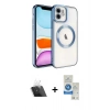 MARSİLYAN™- iPhone 11 Kılıf Nova Işık Özel Seri - Şeffaf Royal Nano Ekran Koruyucu + Kamera Lens Koruma Cam - SF