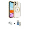 MARSİLYAN™- iPhone 11 Kılıf Nova Işık Özel Seri - Şeffaf Royal Nano Ekran Koruyucu + Pers Alüminyum Kamera Lens - YL