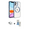 MARSİLYAN™- iPhone 11 Kılıf Nova Işık Özel Seri - Şeffaf Royal Nano Ekran Koruyucu + Pers Alüminyum Kamera Lens - YL