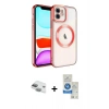 MARSİLYAN™- iPhone 11 Kılıf Nova Işık Özel Seri - Şeffaf Royal Nano Ekran Koruyucu + Pers Alüminyum Kamera Lens - YL