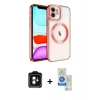 MARSİLYAN™- iPhone 11 Kılıf Nova Işık Özel Seri - Şeffaf Royal Nano Ekran Koruyucu + PVD Metal Kamera Lens - YL