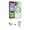 MARSİLYAN™- iPhone 11 Kılıf Nova Işık Özel Seri - Şeffaf Uv Polymer Nano Ekran Koruyucu + Pers Alüminyum Kamera Lens - KI