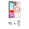 MARSİLYAN™- iPhone 11 Kılıf Nova Işık Özel Seri - Şeffaf Uv Polymer Nano Ekran Koruyucu + Pers Alüminyum Kamera Lens - LT