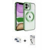 MARSİLYAN™- iPhone 11 Kılıf Nova Işık Özel Seri - Şeffaf Uv Polymer Nano Ekran Koruyucu + Pers Alüminyum Kamera Lens - LT