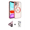MARSİLYAN™- iPhone 11 Kılıf Nova Işık Özel Seri - Şeffaf Uv Polymer Nano Ekran Koruyucu + Raze Metal Kamera Lens - SH
