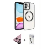 MARSİLYAN™- iPhone 11 Kılıf Nova Işık Özel Seri - Şeffaf Uv Polymer Nano Ekran Koruyucu + Raze Metal Kamera Lens - SH