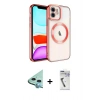 MARSİLYAN™- iPhone 11 Kılıf Nova Işık Özel Seri - Şeffaf Uv Polymer Nano Ekran Koruyucu + Raze Metal Kamera Lens - MI