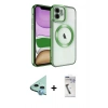 MARSİLYAN™- iPhone 11 Kılıf Nova Işık Özel Seri - Şeffaf Uv Polymer Nano Ekran Koruyucu + Raze Metal Kamera Lens - MI