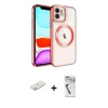MARSİLYAN™- iPhone 11 Kılıf Nova Işık Özel Seri - Şeffaf Uv Polymer Nano Ekran Koruyucu + Renkli Kamera Lens Koruma Cam - TU