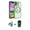 MARSİLYAN™- iPhone 11 Kılıf Nova Işık Özel Seri - Siyah 360 Mat Full Body Arka Koruyucu + Raze Metal Kamera Lens - KI