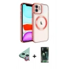 MARSİLYAN™- iPhone 11 Kılıf Nova Işık Özel Seri - Siyah 360 Mat Full Body Arka Koruyucu + Raze Metal Kamera Lens - KI