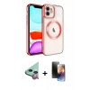 MARSİLYAN™- iPhone 11 Kılıf Nova Işık Özel Seri - Siyah 3D Antistatik Mat Seramik Nano Ekran Koruyucu + Raze Metal Kamera Lens - KI