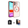 MARSİLYAN™- iPhone 11 Kılıf Nova Işık Özel Seri - Siyah 3D Antistatik Mat Seramik Nano Ekran Koruyucu + PVD Metal Kamera Lens - TU