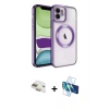 MARSİLYAN™- iPhone 11 Kılıf Nova Işık Özel Seri - Siyah 3D Antistatik Seramik Nano Ekran Koruyucu + Pers Alüminyum Kamera Lens - GD