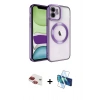 MARSİLYAN™- iPhone 11 Kılıf Nova Işık Özel Seri - Siyah 3D Antistatik Seramik Nano Ekran Koruyucu + Pers Alüminyum Kamera Lens - KI