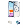 MARSİLYAN™- iPhone 11 Kılıf Nova Işık Özel Seri - Siyah 3D Antistatik Seramik Nano Ekran Koruyucu + Pers Alüminyum Kamera Lens - GD