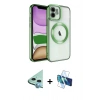 MARSİLYAN™- iPhone 11 Kılıf Nova Işık Özel Seri - Siyah 3D Antistatik Seramik Nano Ekran Koruyucu + Raze Metal Kamera Lens - MI