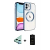 MARSİLYAN™- iPhone 11 Kılıf Nova Işık Özel Seri - Siyah 6D Antistatik Mat Seramik Hayalet Nano Ekran Koruyucu + Raze Metal Kamera Lens - MI