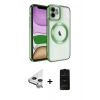 MARSİLYAN™- iPhone 11 Kılıf Nova Işık Özel Seri - Siyah 6D Antistatik Mat Seramik Hayalet Nano Ekran Koruyucu + Raze Metal Kamera Lens - GS