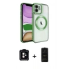 MARSİLYAN™- iPhone 11 Kılıf Nova Işık Özel Seri - Siyah 6D Antistatik Mat Seramik Hayalet Nano Ekran Koruyucu + PVD Metal Kamera Lens - TU