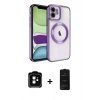 MARSİLYAN™- iPhone 11 Kılıf Nova Işık Özel Seri - Siyah 6D Antistatik Mat Seramik Hayalet Nano Ekran Koruyucu + PVD Metal Kamera Lens - TU
