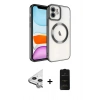 MARSİLYAN™- iPhone 11 Kılıf Nova Işık Özel Seri - Siyah 6D Antistatik Mat Seramik Hayalet Nano Ekran Koruyucu + Raze Metal Kamera Lens - GS