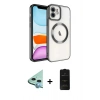 MARSİLYAN™- iPhone 11 Kılıf Nova Işık Özel Seri - Siyah 6D Antistatik Mat Seramik Hayalet Nano Ekran Koruyucu + Raze Metal Kamera Lens - MI