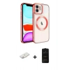 MARSİLYAN™- iPhone 11 Kılıf Nova Işık Özel Seri - Siyah 6D Antistatik Mat Seramik Hayalet Nano Ekran Koruyucu + Renkli Kamera Lens Koruma Cam - PE
