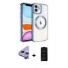 MARSİLYAN™- iPhone 11 Kılıf Nova Işık Özel Seri - Siyah 6D Antistatik Mat Seramik Hayalet Nano Ekran Koruyucu + Raze Metal Kamera Lens - MR