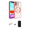 MARSİLYAN™- iPhone 11 Kılıf Nova Işık Özel Seri - Siyah 6D Antistatik Mat Seramik Hayalet Nano Ekran Koruyucu + Renkli Kamera Lens Koruma Cam - SI