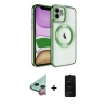 MARSİLYAN™- iPhone 11 Kılıf Nova Işık Özel Seri - Siyah 6D Antistatik Mat Seramik Hayalet Nano Ekran Koruyucu + Raze Metal Kamera Lens - KI