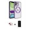 MARSİLYAN™- iPhone 11 Kılıf Nova Işık Özel Seri - Siyah 6D Antistatik Mat Seramik Hayalet Nano Ekran Koruyucu + Pers Alüminyum Kamera Lens - KI