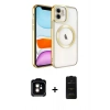 MARSİLYAN™- iPhone 11 Kılıf Nova Işık Özel Seri - Siyah 6D Antistatik Mat Seramik Hayalet Nano Ekran Koruyucu + PVD Metal Kamera Lens - TU