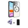 MARSİLYAN™- iPhone 11 Kılıf Nova Işık Özel Seri - Siyah 6D Antistatik Mat Seramik Hayalet Nano Ekran Koruyucu + Raze Metal Kamera Lens - MR