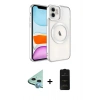 MARSİLYAN™- iPhone 11 Kılıf Nova Işık Özel Seri - Siyah 6D Antistatik Mat Seramik Hayalet Nano Ekran Koruyucu + Raze Metal Kamera Lens - MI
