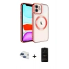 MARSİLYAN™- iPhone 11 Kılıf Nova Işık Özel Seri - Siyah 6D Antistatik Mat Seramik Hayalet Nano Ekran Koruyucu + Pers Alüminyum Kamera Lens - LT