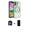 MARSİLYAN™- iPhone 11 Kılıf Nova Işık Özel Seri - Siyah 6D Antistatik Mat Seramik Hayalet Nano Ekran Koruyucu + PVD Metal Kamera Lens - MI